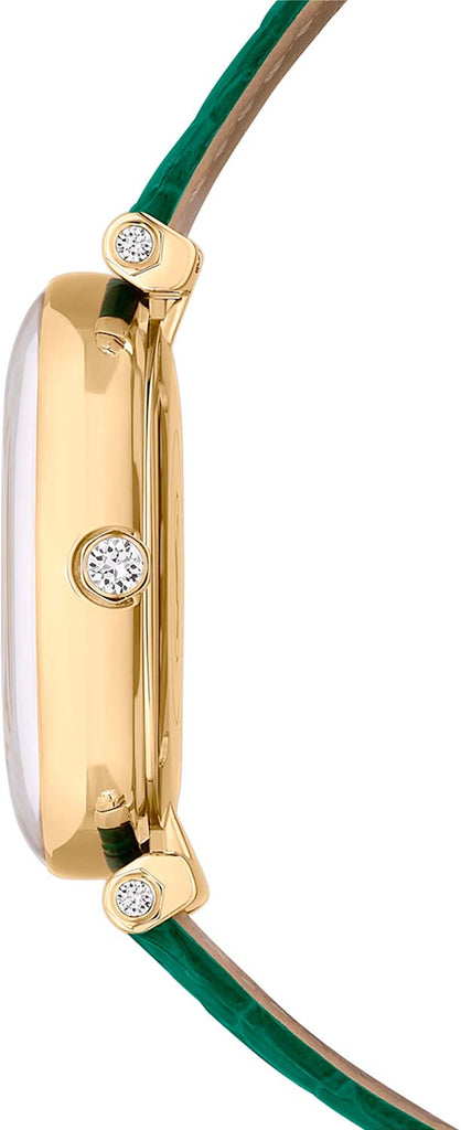 Swarovski Crystalline Wonder Silver Dial Green Leather Strap Watch for Women - 5656893 Buy Now By Swarovski
