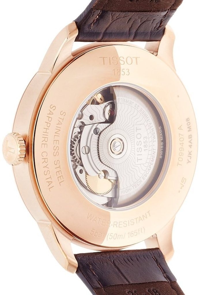 Tissot T Classic Chemin Des Tourelles Powermatic 80 Brown Dial Brown Leather Strap Watch for Men - T099.407.36.447.00 Buy Now By Tissot