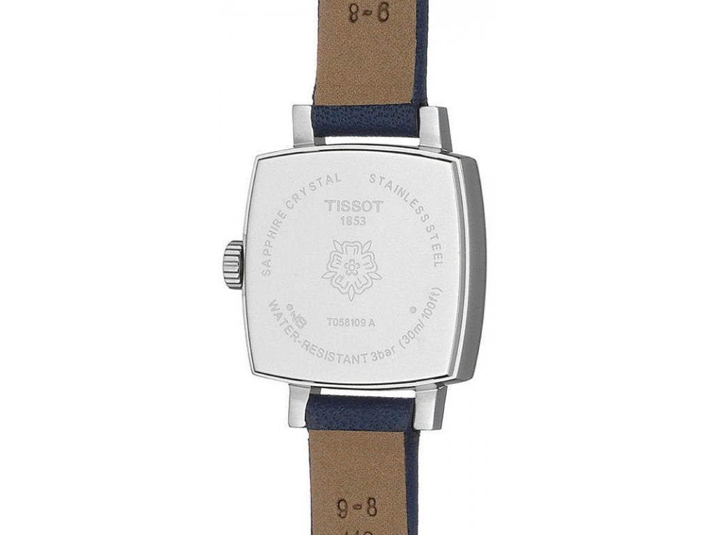 Tissot Lovely Square Silver Dial Blue Leather Strap Watch For Women - T058.109.16.031.00 Buy Now By Tissot