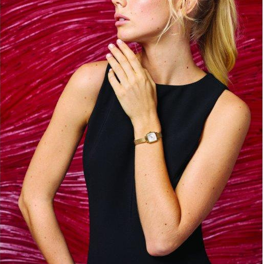 Tissot Lovely Square Silver Dial Gold Mesh Bracelet Watch For Women - T058.109.33.031.00 Buy Now By Tissot