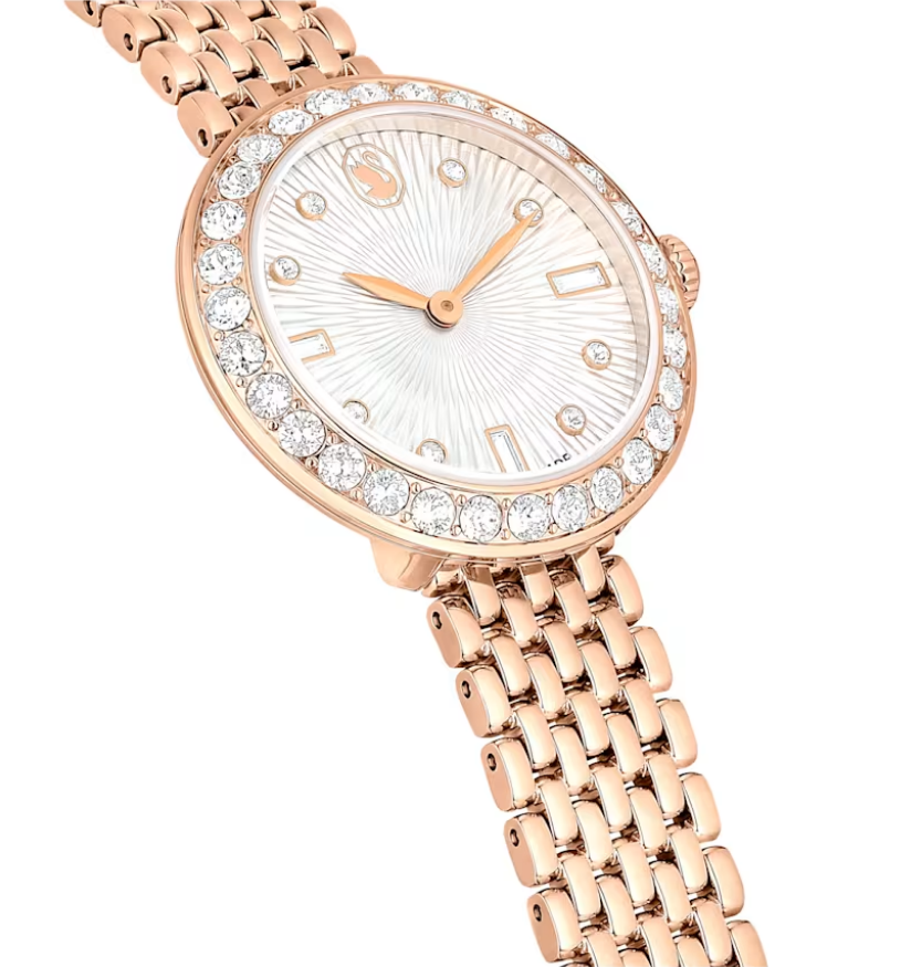 Swarovski Certa Crystals Silver Dial Rose Gold Steel Strap Watch for Women - 5672981 Buy Now By Swarovski
