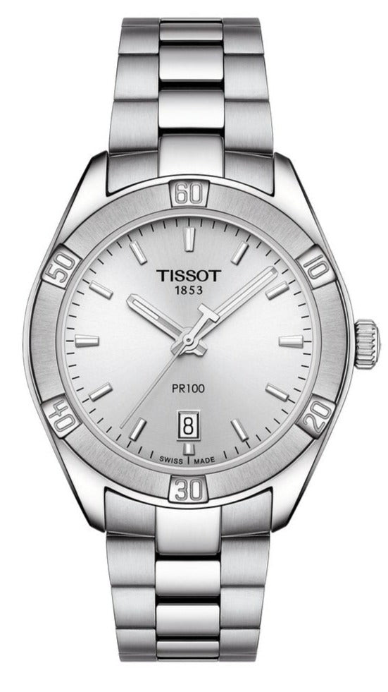 Tissot PR 100 Sport Chic Silver Dial Silver Steel Strap Watch for Women - T101.910.11.031.00 Buy Now By Tissot