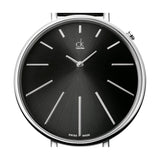 Calvin Klein Equal Black Dial Black Leather Strap Watch for Women - K3E231C1 Buy Now By Calvin Klein