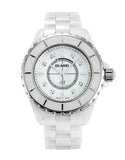 Chanel J12 Diamonds Quartz Ceramic White Dial White Steel Strap Watch for Women - J12 H2422 Buy Now By Chanel
