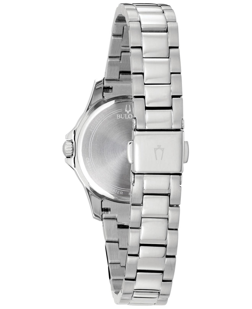 Bulova Crystal Silver Dial Silver Steel Strap Watch for Women - 96L226 Buy Now By Bulova