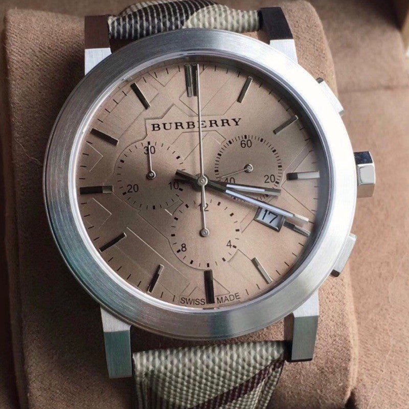 Burberry The City Smoked Brown Dial Brown Leather Strap Watch for Men - BU9361 Buy Now By Burberry