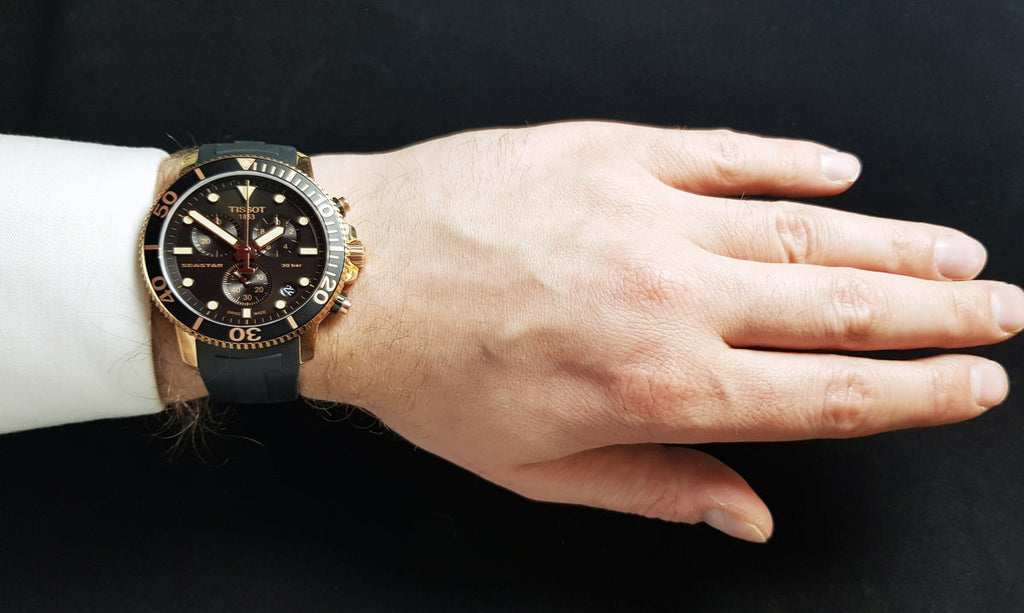 Tissot Seastar 1000 Chronograph Black Dial Black Rubber Strap Watch For Men - T120.417.37.051.00 Buy Now By Tissot