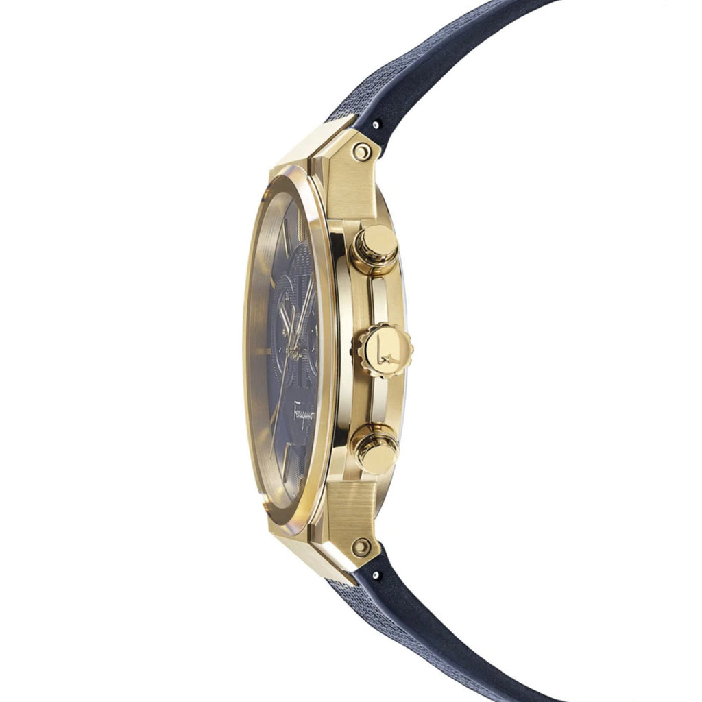 Salvatore Ferragamo Sapphire Chrono Blue Dial Blue Silicone Strap Watch for Men - SFME00221 Buy Now By Salvatore Ferragamo