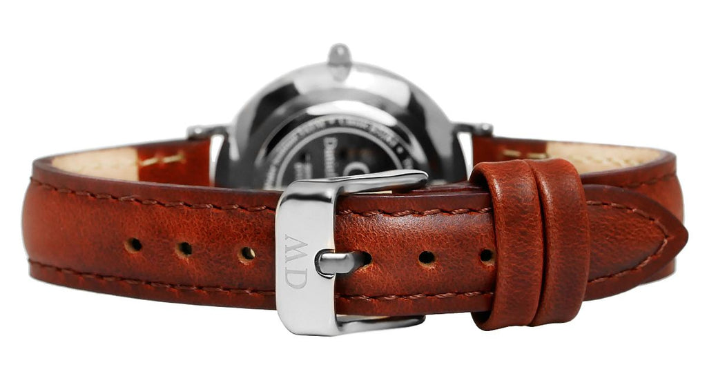 Daniel Wellington Classic Petite St Mawes White Dial Brown Leather Strap Watch For Women - DW00100187 Buy Now By Daniel Wellington