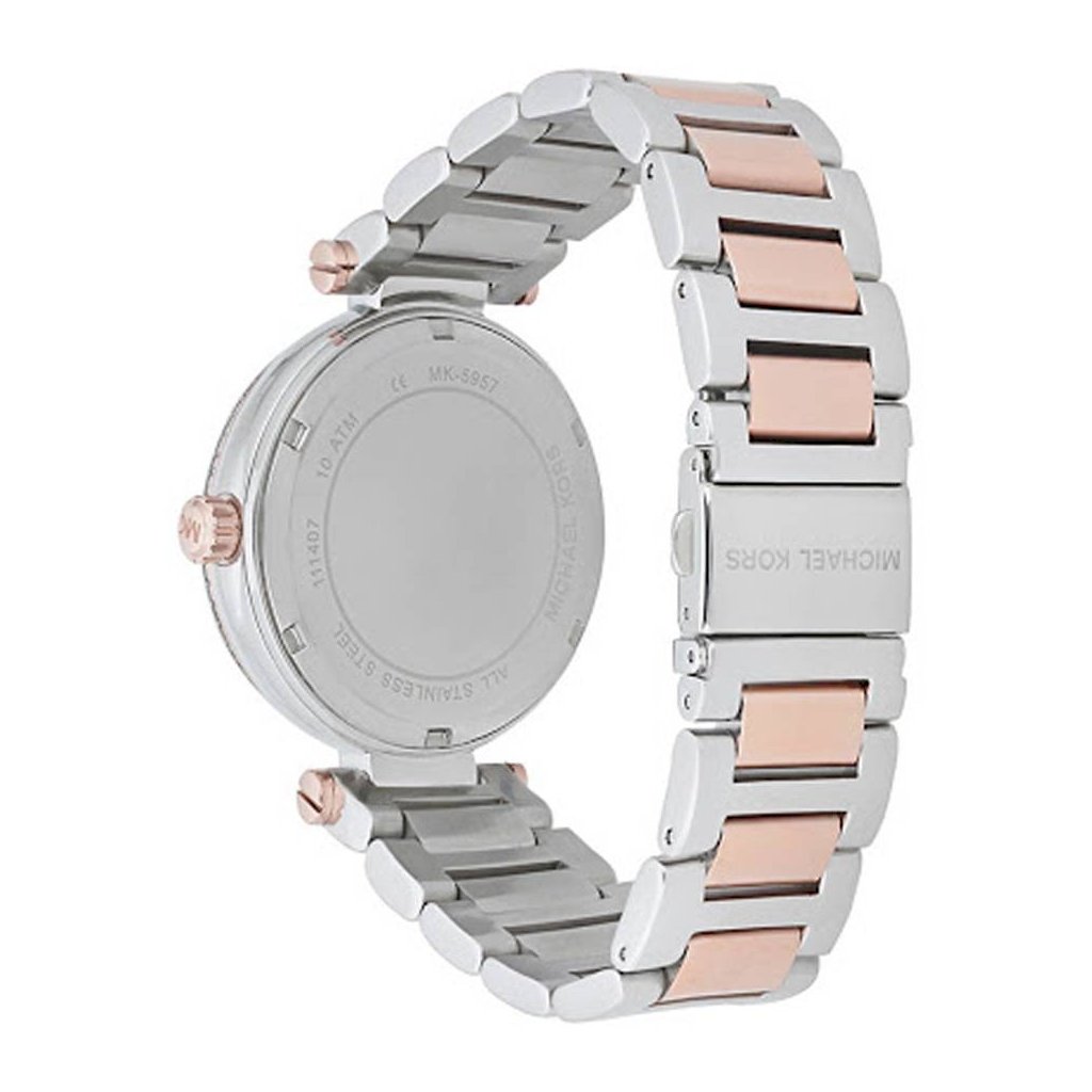 Michael Kors Skylar Black Dial Two Tone Steel Strap Watch for Women - MK5957 Buy Now By Michael Kors