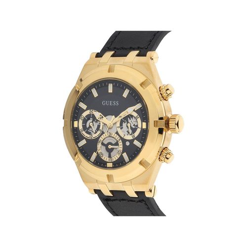 Guess Continental Black Dial Black Rubber Strap Watch for Men - GW0262G2 Buy Now By Guess