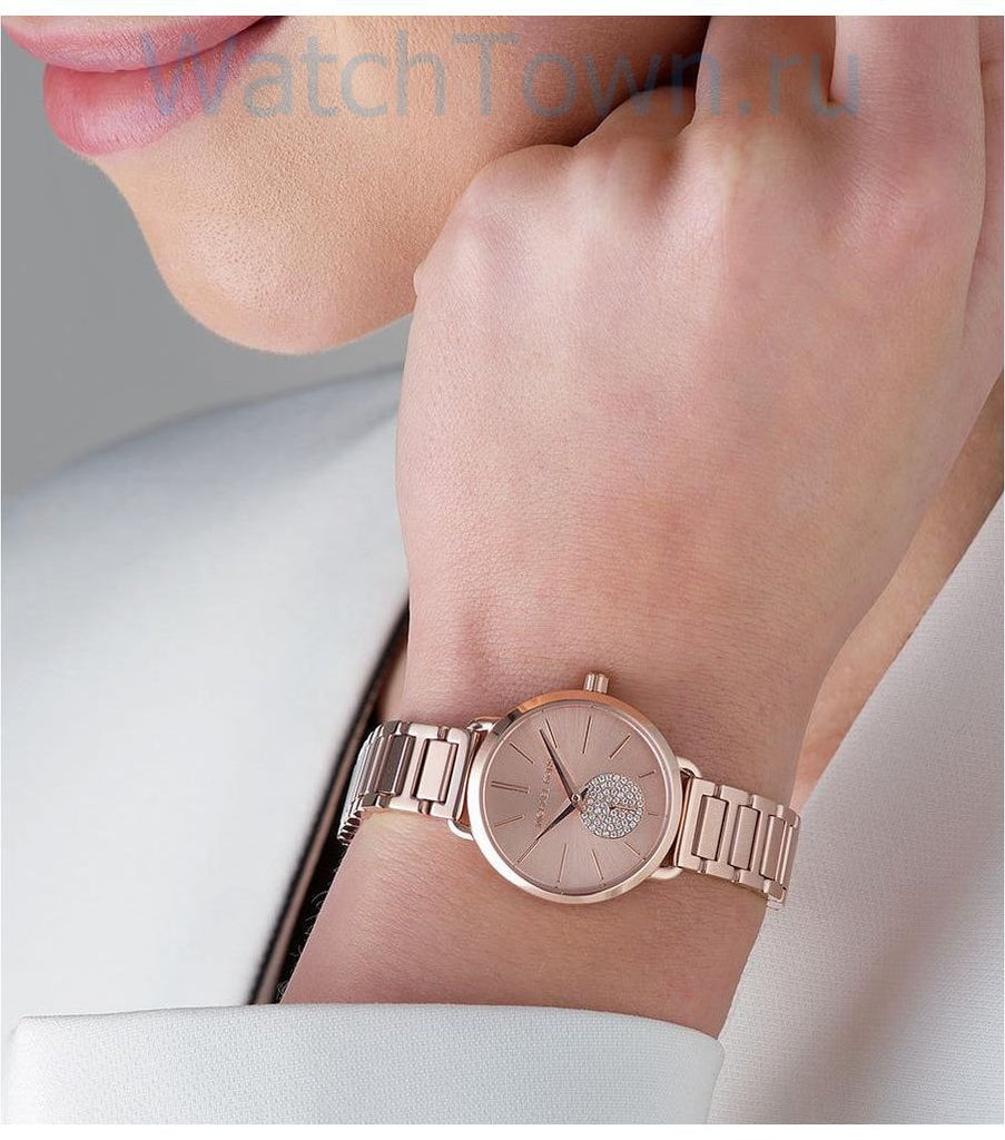 Michael Kors Portia Analog Quartz Rose Gold Dial Rose Gold Steel Strap Watch For Women - MK3839 Buy Now By Michael Kors