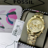 Fossil Boyfriend Gold Dial Gold Steel Strap Watch for Women - ES3884 Buy Now By Fossil
