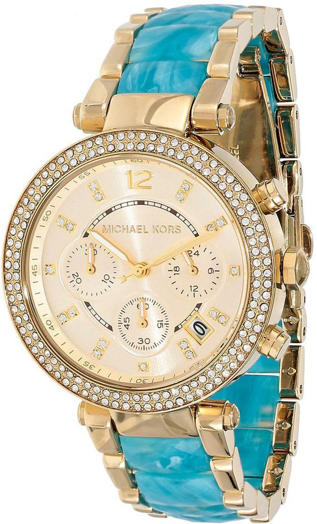 Michael Kors Parker Gold Dial Two Tone Steel Strap Watch for Women - MK6364 Buy Now By Michael Kors