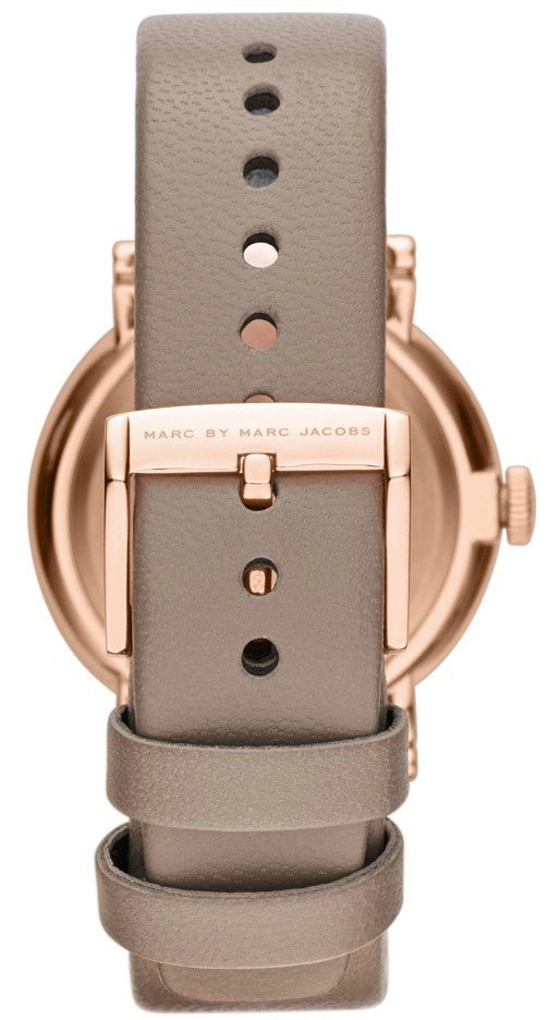Marc Jacobs Baker Grey Dial Grey Leather Strap Watch for Women - MBM1266 Buy Now By Marc Jacobs