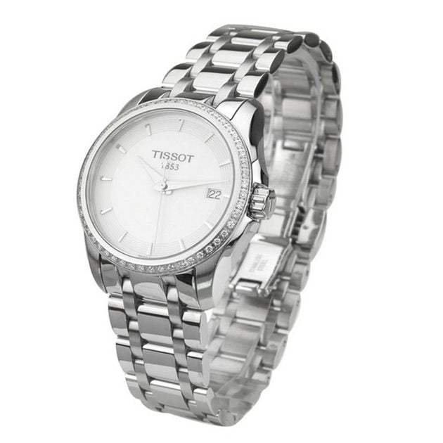 Tissot T Trend Couturier Lady White Dial Watch For Women - T035.210.61.011.00 Buy Now By Tissot