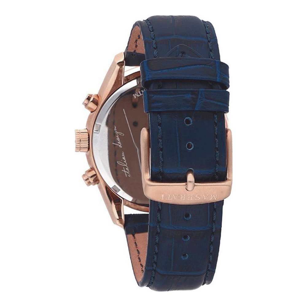 Maserati Traguardo Chronograph Blue Dial Blue Leather Strap Watch for Men - R8871612015 Buy Now By Maserati