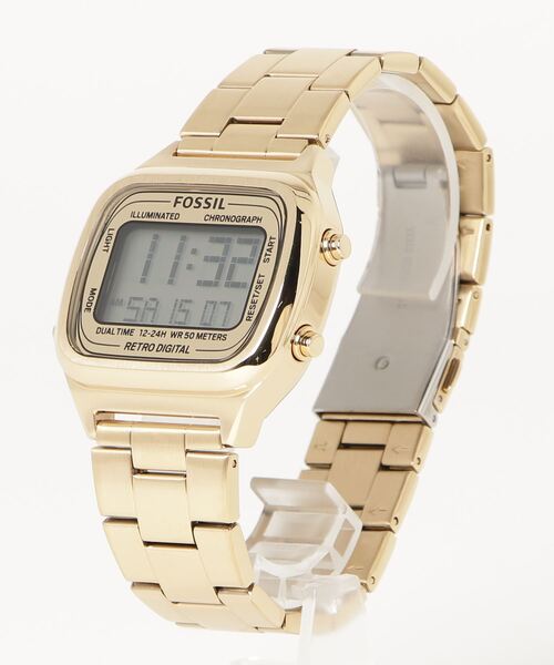 Fossil Retro Digital Gold Dial Gold Steel Strap Watch for Men - FS5843 Buy Now By Fossil