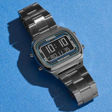 Fossil Retro Digital Black Dial Black Steel Strap Watch for Men - FS5846 Buy Now By Fossil