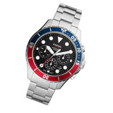 Fossil FB-03 Chronograph Black Dial Silver Steel Strap Watch for Men - FS5767 Buy Now By Fossil
