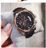 Guess Analog Chronograph Brown Dial Brown Leather Strap Watch For Men - W14052G2 Buy Now By Guess