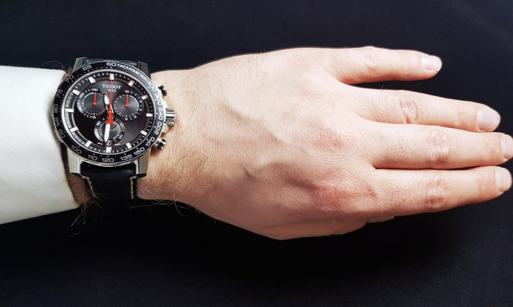 Tissot Supersport Chrono Black Dial Black Leather Strap Watch for Men - T125.617.16.051.00 Buy Now By Tissot