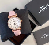 Coach Madison White Dial Pink Leather Strap Watch for Women - 14503395 Buy Now By Coach