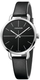 Calvin Klein Even Black Dial Black Leather Strap Watch for Women - K7B231CZ Buy Now By Calvin Klein