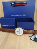 Tommy Hilfiger Keagan Quartz Silver Dial Brown Leather Strap Watch for Men - 1791291 Buy Now By Tommy Hilfiger