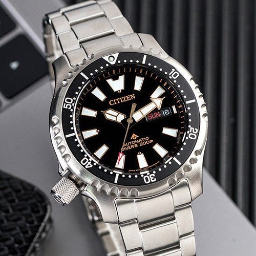 Citizen Promaster 200M Diver Fugu Asian Limited Edition Black Dial Silver Steel Strap Watch For Men - NY0090-86E Buy Now By Citizen