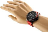 Tommy Hilfiger Multifunction Quartz Black Dial Red Rubber Strap Watch for Men - 1791722 Buy Now By Tommy Hilfiger