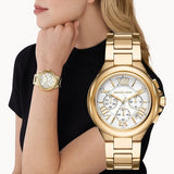Michael Kors Camille Chronograph White Dial Gold Steel Strap Watch For Women - MK7270 Buy Now By Michael Kors