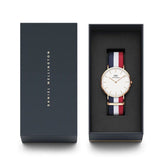 Daniel Wellington Classic Cambridge White Dial Two Tone NATO Strap Watch For Men - DW00100003 Buy Now By Daniel Wellington