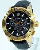 Versace Casual Chronograph Black Dial Black Leather Strap Watch for Men - VERG003-18 Buy Now By Versace