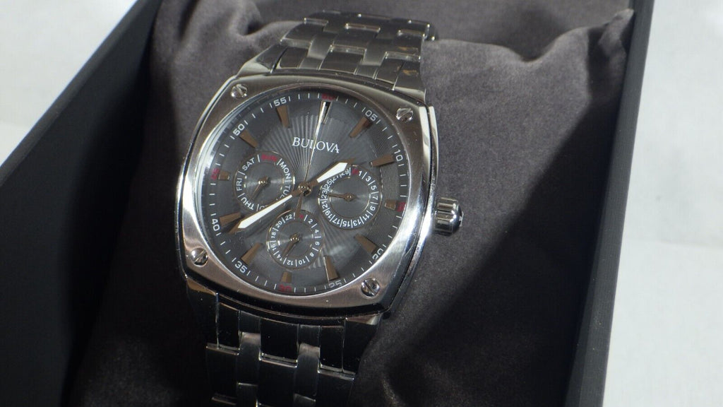 Bulova Classic Collection Multifunction Grey Dial Silver Steel Strap Watch for Men - 96C148 Buy Now By Bulova