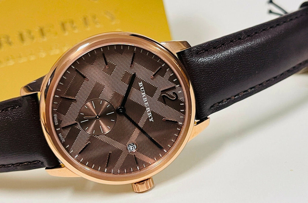 Burberry The Classic Brown Dial Brown Leather Strap Watch for Men - BU10012 Buy Now By Burberry