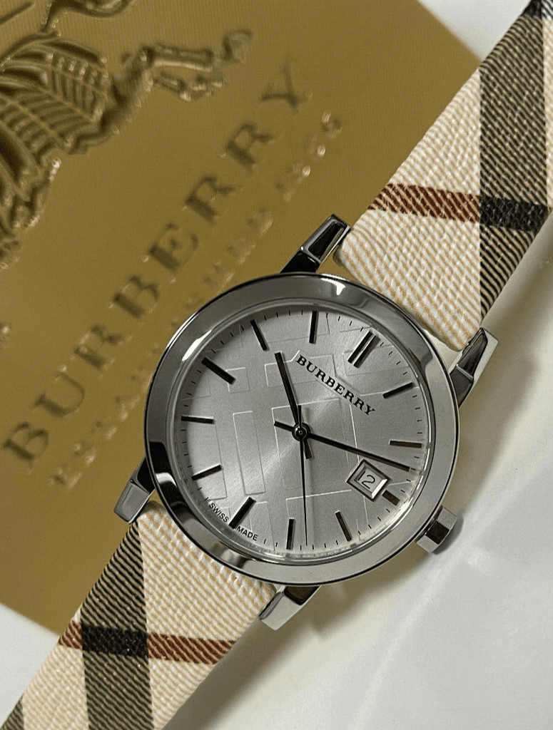 Burberry The City White Dial Brown Leather Strap Watch for Women - BU9113 Buy Now By Burberry