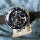 Tag Heuer Aquaracer Chronograph Blue Dial Black Rubber Strap Watch for Men - CAY111B.FT6041 Buy Now By Tag Heuer