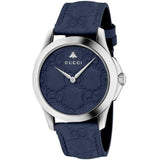 Gucci G Timeless Quartz Blue Dial Blue Leather Strap Watch For Men - YA1264032 Buy Now By Gucci