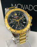 Movado Series 800 Chronograph Black Dial Two Tone Steel Strap Watch For Men - 2600138 Buy Now By Movado