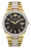 Bulova Crystal Black Dial Two Tone Steel Strap Watch for Men - 98B235 Buy Now By Bulova