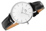 Daniel Wellington Classic Petite Reading White Dial Black Leather Strap Watch For Women - DW00100185 Buy Now By Daniel Wellington