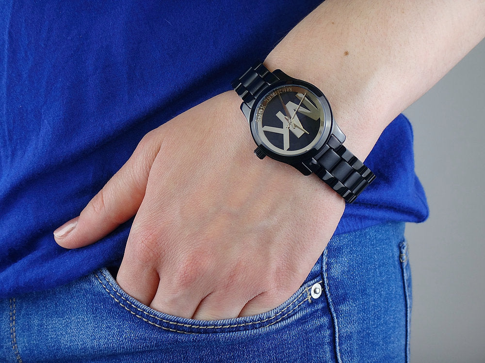 Michael Kors Runway Black Dial Black Steel Strap Watch for Women - MK6057 Buy Now By Michael Kors