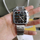 Fossil Retro Analog-Digital Black Dial Silver Steel Strap Watch for Men - FS5890 Buy Now By Fossil