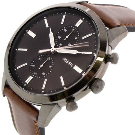 Fossil Townsman Chronograph Gray Dial Brown Leather Strap Watch for Men - FS5522 Buy Now By Fossil