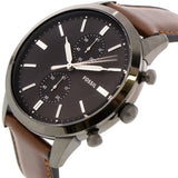 Fossil Townsman Chronograph Gray Dial Brown Leather Strap Watch for Men - FS5522 Buy Now By Fossil