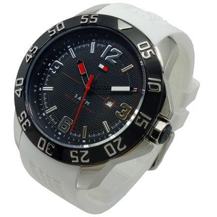 Tommy Hilfiger Sport Black Dial White Rubber Strap Watch for Men - 1790986 Buy Now By Tommy Hilfiger