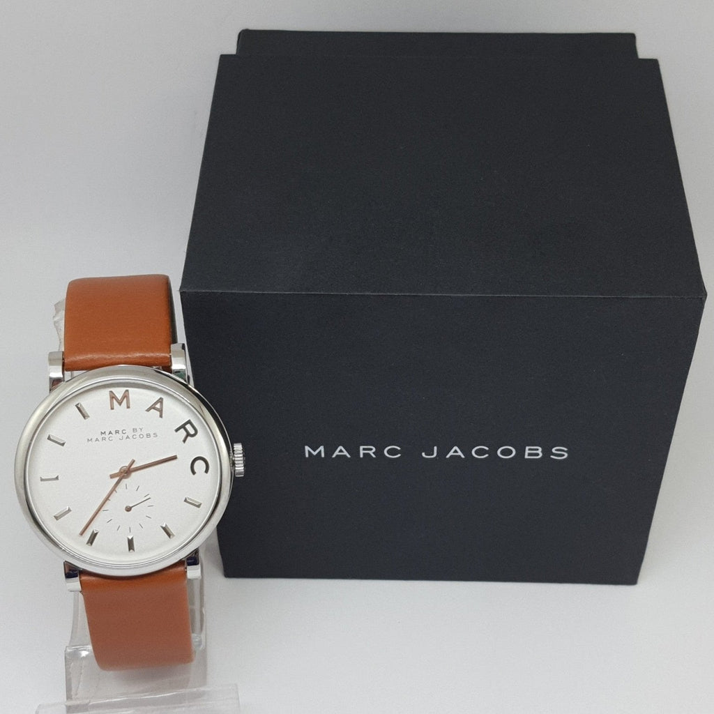 Marc Jacobs Baker White Dial Brown Leather Strap Watch for Women - MBM1265 Buy Now By Marc Jacobs