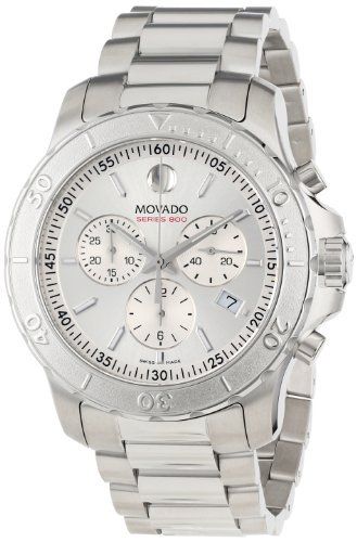 Movado Series 800 Chronograph Silver Dial Silver Steel Strap Watch For Men - 2600111 Buy Now By Movado