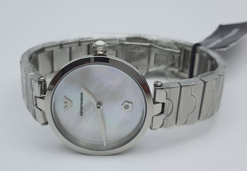 Emporio Armani Mother of Pearl Dial Silver Steel Strap Watch For Women - AR11235 Buy Now By Emporio Armani